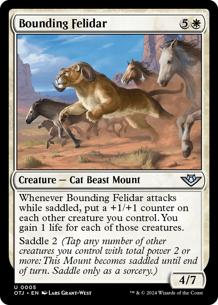 Image of Bounding Felidar (OTJ-005) - Outlaws of Thunder Junction Foil