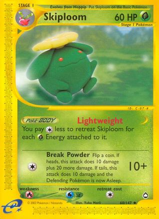 Image of Skiploom 060  - Reverse Holofoil Aquapolis - Uncommon