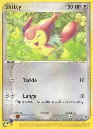 Image of Skitty 071/109  - Reverse Holofoil Ruby and Sapphire - Common