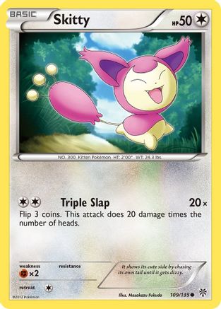 Image of Skitty 109  - Reverse Holofoil Plasma Storm - Common