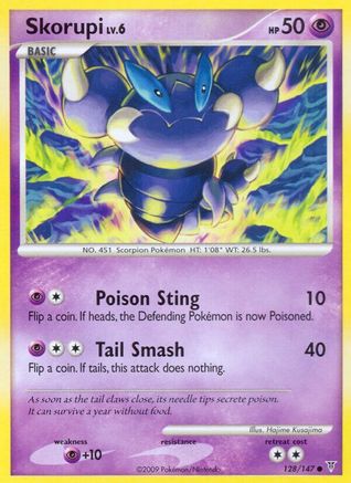 Image of Skorupi 128  - Reverse Holofoil Supreme Victors - Common