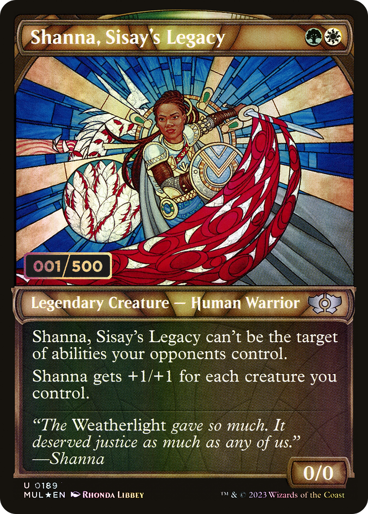 Image of Shanna, Sisay's Legacy (Serial Numbered) (MUL-189) - Multiverse Legends: (Showcase) Foil