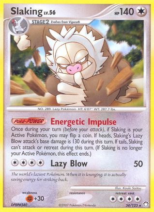Image of Slaking 034  - Reverse Holofoil Mysterious Treasures - Rare