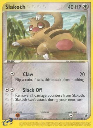 Image of Slakoth 045/109  - Reverse Holofoil Ruby and Sapphire - Uncommon
