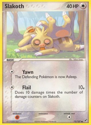 Image of Slakoth 073  - Reverse Holofoil Deoxys - Common