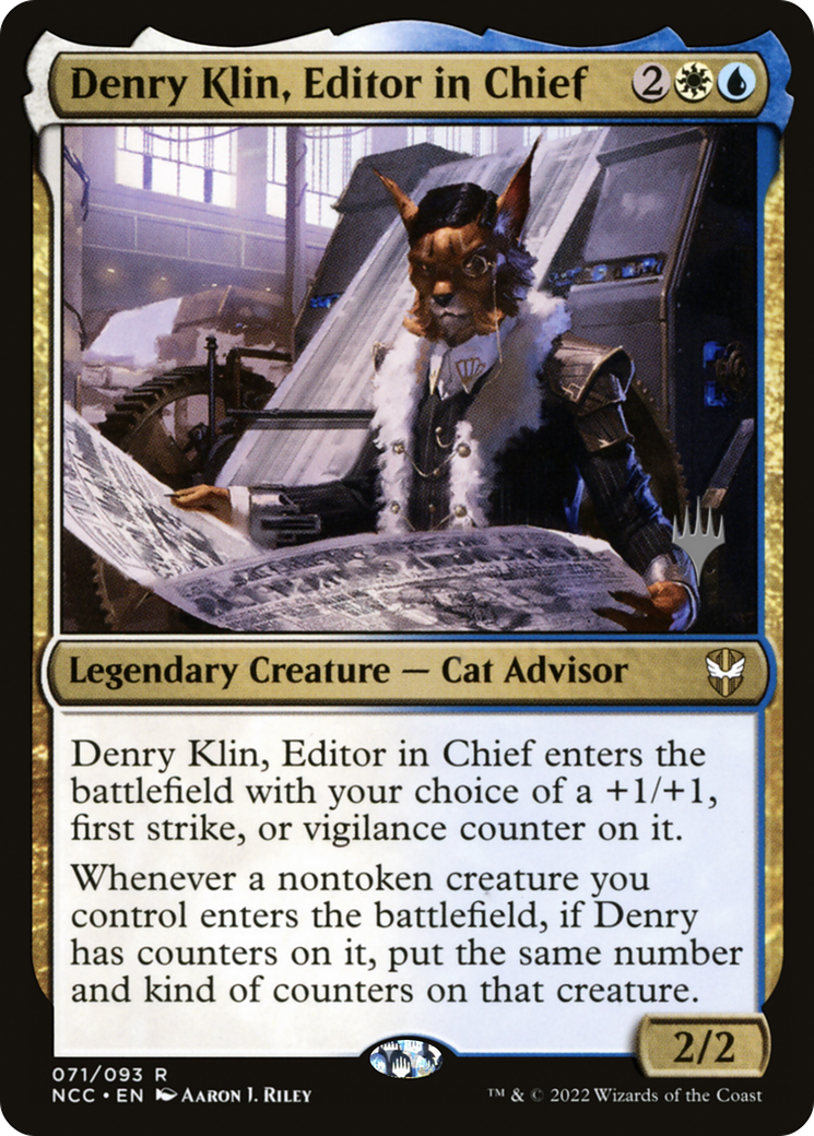 Image of Denry Klin, Editor in Chief (PPSNC-071) - New Capenna Commander Promos Foil