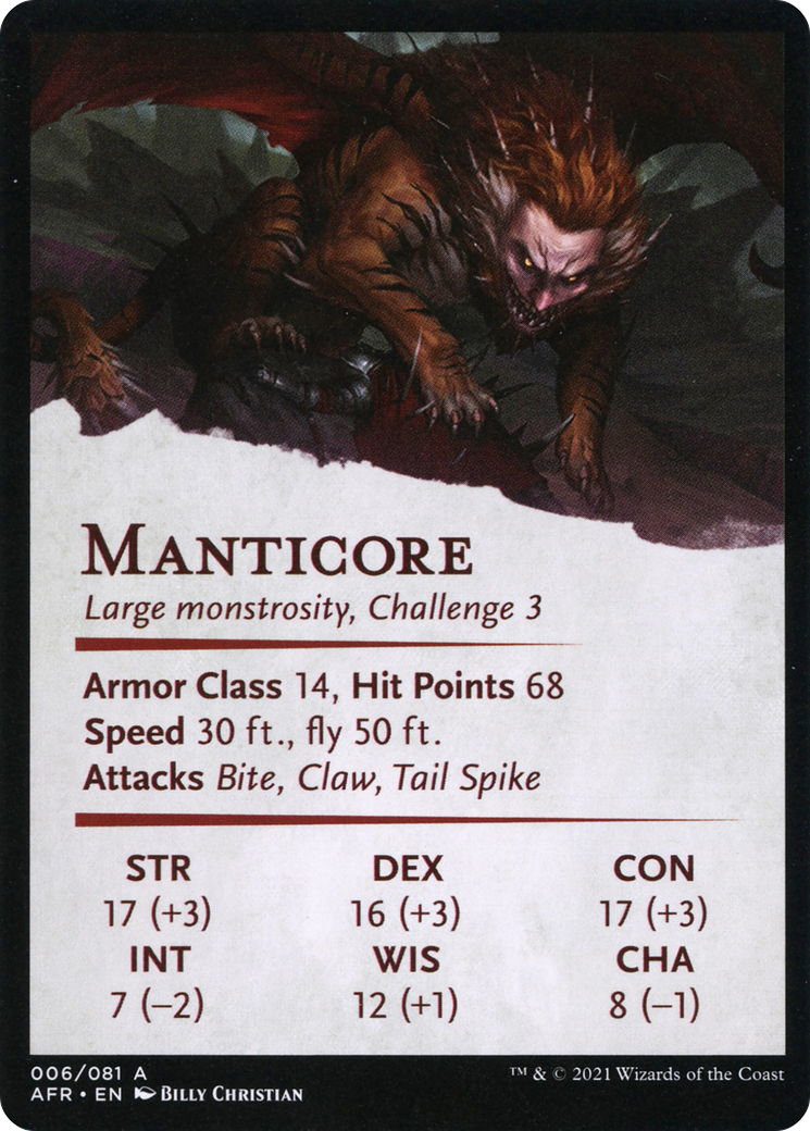 Image of Manticore // Manticore (AAFR-006) - Adventures in the Forgotten Realms Art Series (Borderless)