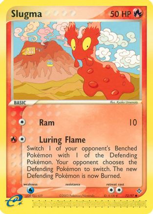 Image of Slugma 072/97  - Reverse Holofoil Dragon - Common