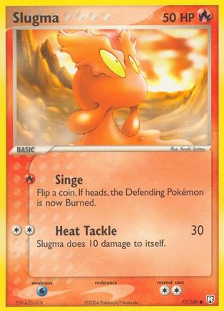 Image of Slugma 077  - Reverse Holofoil Team Rocket Returns - Common