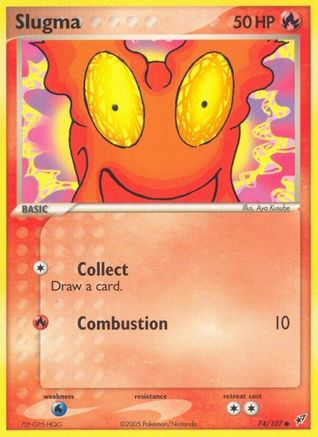 Image of Slugma 074/107  - Reverse Holofoil Deoxys - Common
