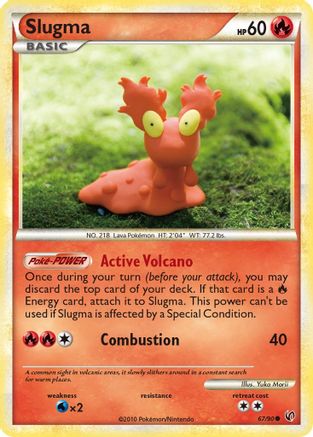 Image of Slugma 067/90  - Reverse Holofoil Undaunted - Common