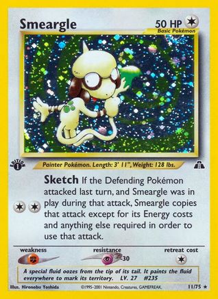 Image of Smeargle (11) 011/75  - 1st Edition Holofoil Neo Discovery - Holo Rare