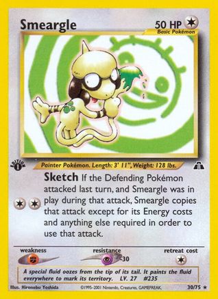 Image of Smeargle (30) 030/75  - 1st Edition Neo Discovery - Rare