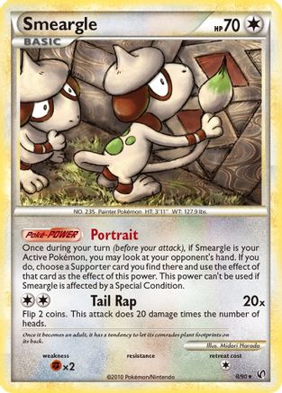 Image of Smeargle 008/90  - Reverse Holofoil Undaunted - Holo Rare