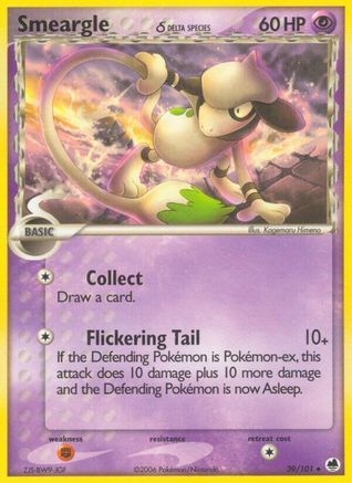 Image of Smeargle (Delta Species) 039  Dragon Frontiers - Uncommon