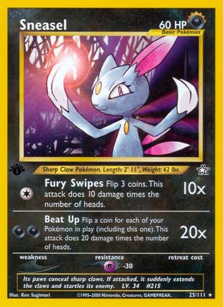 Image of Sneasel 025/111  - 1st Edition Neo Genesis - Rare