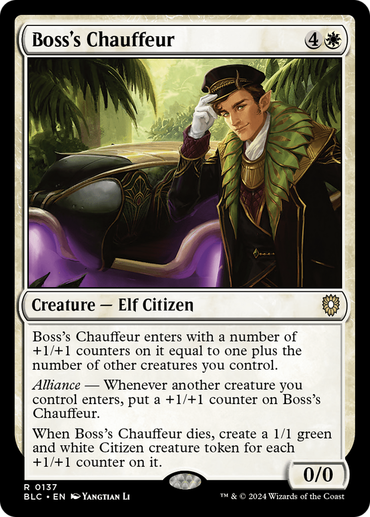 Image of Boss's Chauffeur (BLC-137) - Bloomburrow Commander