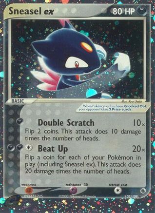 Image of Sneasel ex 103/109  - Holofoil Ruby and Sapphire - Ultra Rare