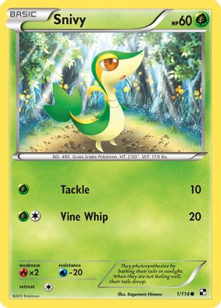 Image of Snivy (1) 001/114  Black and White - Common