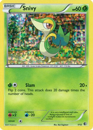 Image of Snivy 001/12  - Holofoil McDonalds Promos 2011 - Promo
