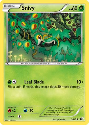Image of Snivy 006/113  - Reverse Holofoil Legendary Treasures - Common