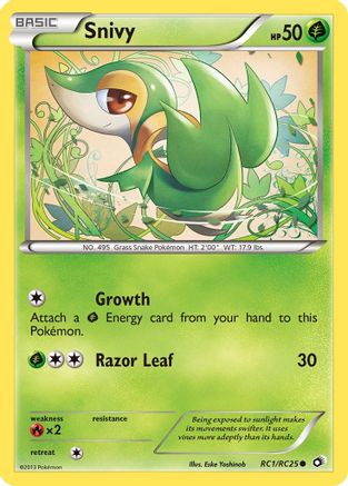 Image of Snivy RC1/RC25  - Holofoil Legendary Treasures Radiant Collection - Common