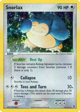 Image of Snorlax 015  - Reverse Holofoil FireRed & LeafGreen - Holo Rare