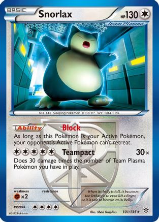 Image of Snorlax (Team Plasma) 101/135  Plasma Storm - Rare