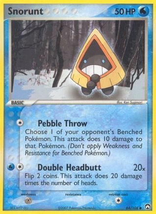 Image of Snorunt 064  - Reverse Holofoil Power Keepers - Common