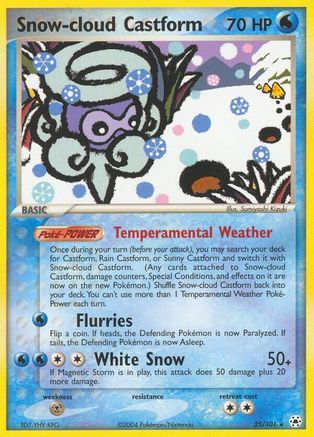 Image of Snow-cloud Castform 025  - Reverse Holofoil Hidden Legends - Rare