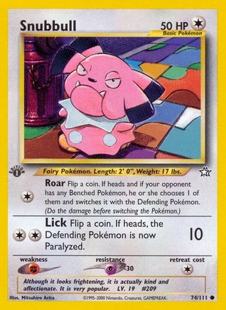 Image of Snubbull 074/111  - 1st Edition Neo Genesis - Common