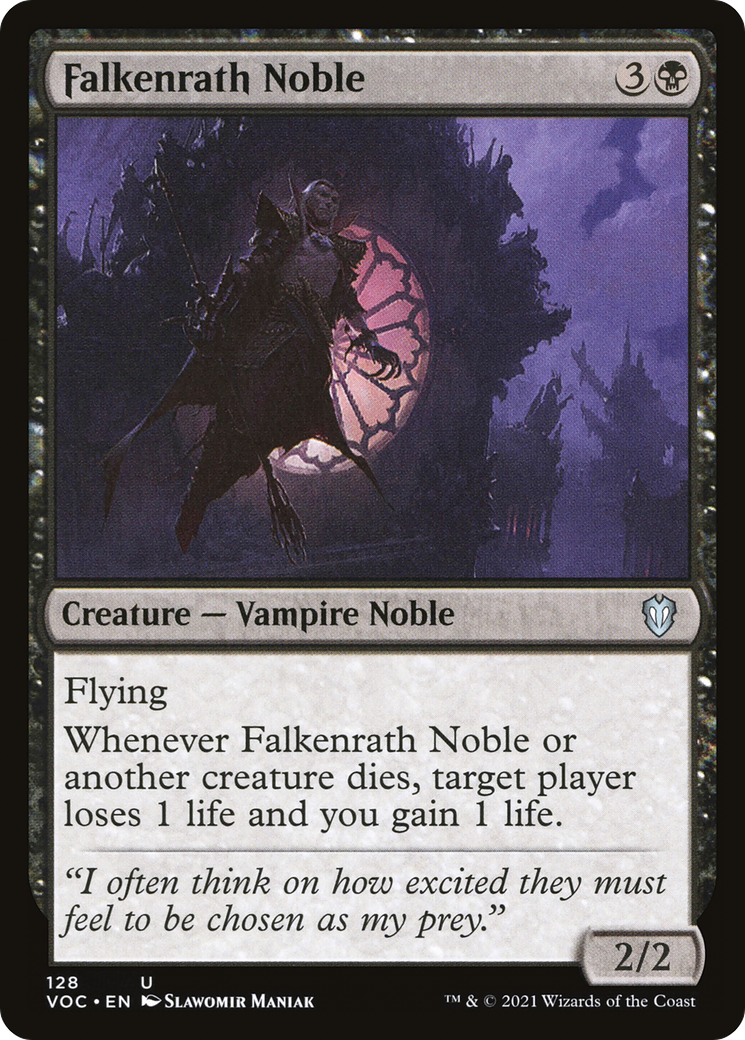 Image of Falkenrath Noble (VOC-128) - Crimson Vow Commander
