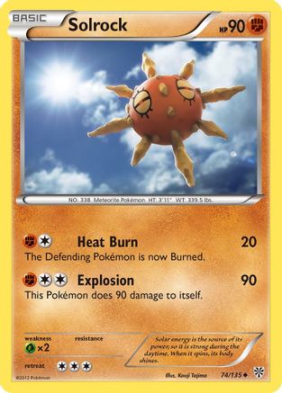 Image of Solrock 074  - Reverse Holofoil Plasma Storm - Uncommon