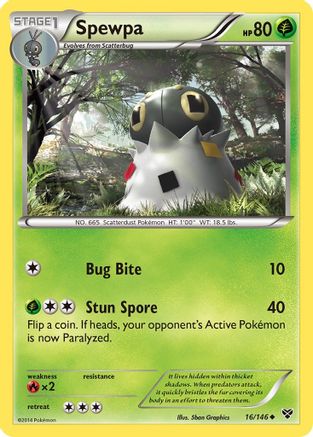 Image of Spewpa 016  - Reverse Holofoil XY Base Set - Uncommon
