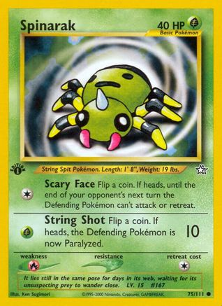 Image of Spinarak 075/111  - Unlimited Neo Genesis - Common