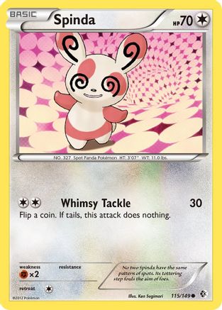 Image of Spinda 115  - Reverse Holofoil Boundaries Crossed - Common