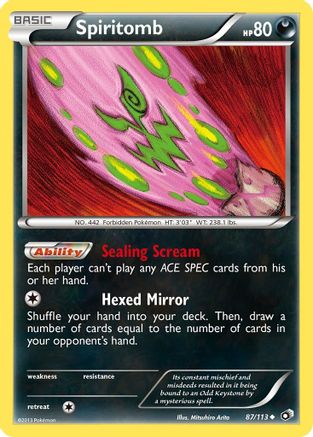 Image of Spiritomb 087  - Reverse Holofoil Legendary Treasures - Uncommon