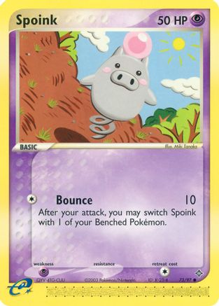Image of Spoink 073/97  - Reverse Holofoil Dragon - Common
