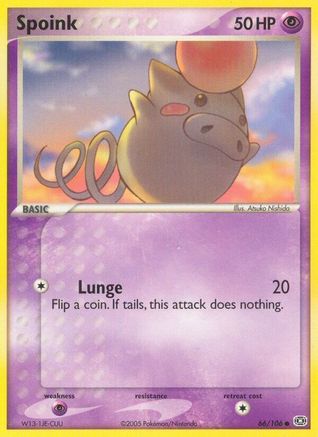Image of Spoink 066/106  Emerald - Common