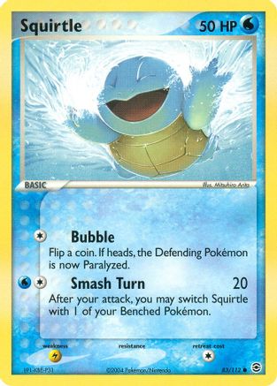 Image of Squirtle 083/112  - Reverse Holofoil FireRed & LeafGreen - Common