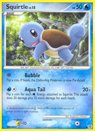 Image of Squirtle 112/132  - Reverse Holofoil Secret Wonders - Common