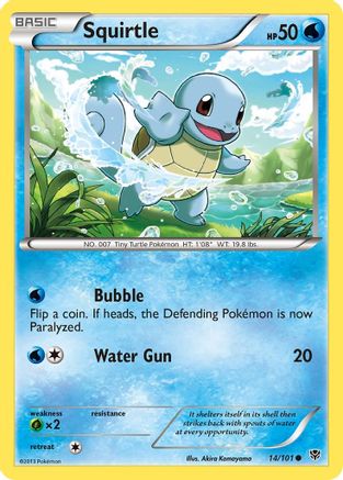 Image of Squirtle 014/101  - Reverse Holofoil Plasma Blast - Common