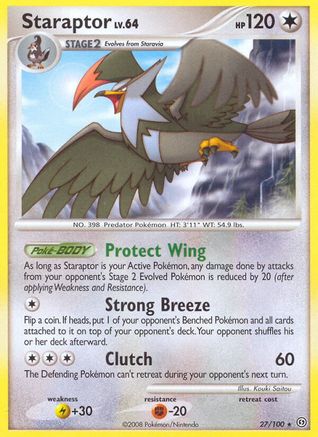 Image of Staraptor 027/100  - Reverse Holofoil Stormfront - Rare