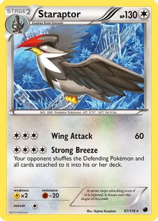 Image of Staraptor 097  - Reverse Holofoil Plasma Freeze - Rare