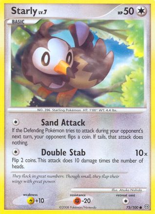 Image of Starly 075  - Reverse Holofoil Stormfront - Common