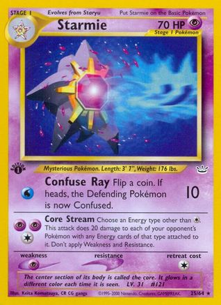 Image of Starmie 025/64  - 1st Edition Neo Revelation - Rare