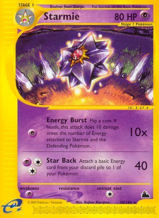 Image of Starmie (30) 030  Skyridge - Rare