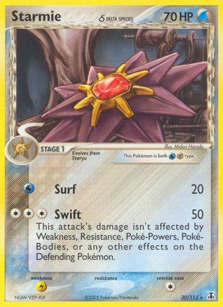 Image of Starmie 030/113  - Reverse Holofoil Delta Species - Rare