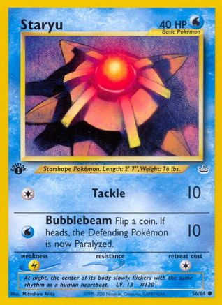 Image of Staryu 056/64  - 1st Edition Neo Revelation - Common