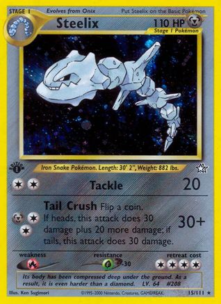 Image of Steelix 015/111  - 1st Edition Holofoil Neo Genesis - Holo Rare